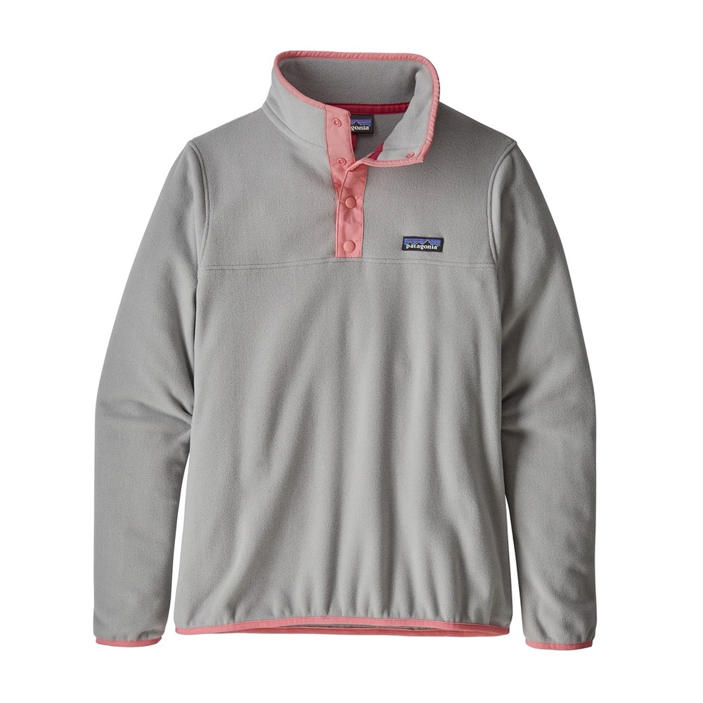 Patagonia Women’s Micro D Snap Light Gray pullover‎ Fleece SZ SM